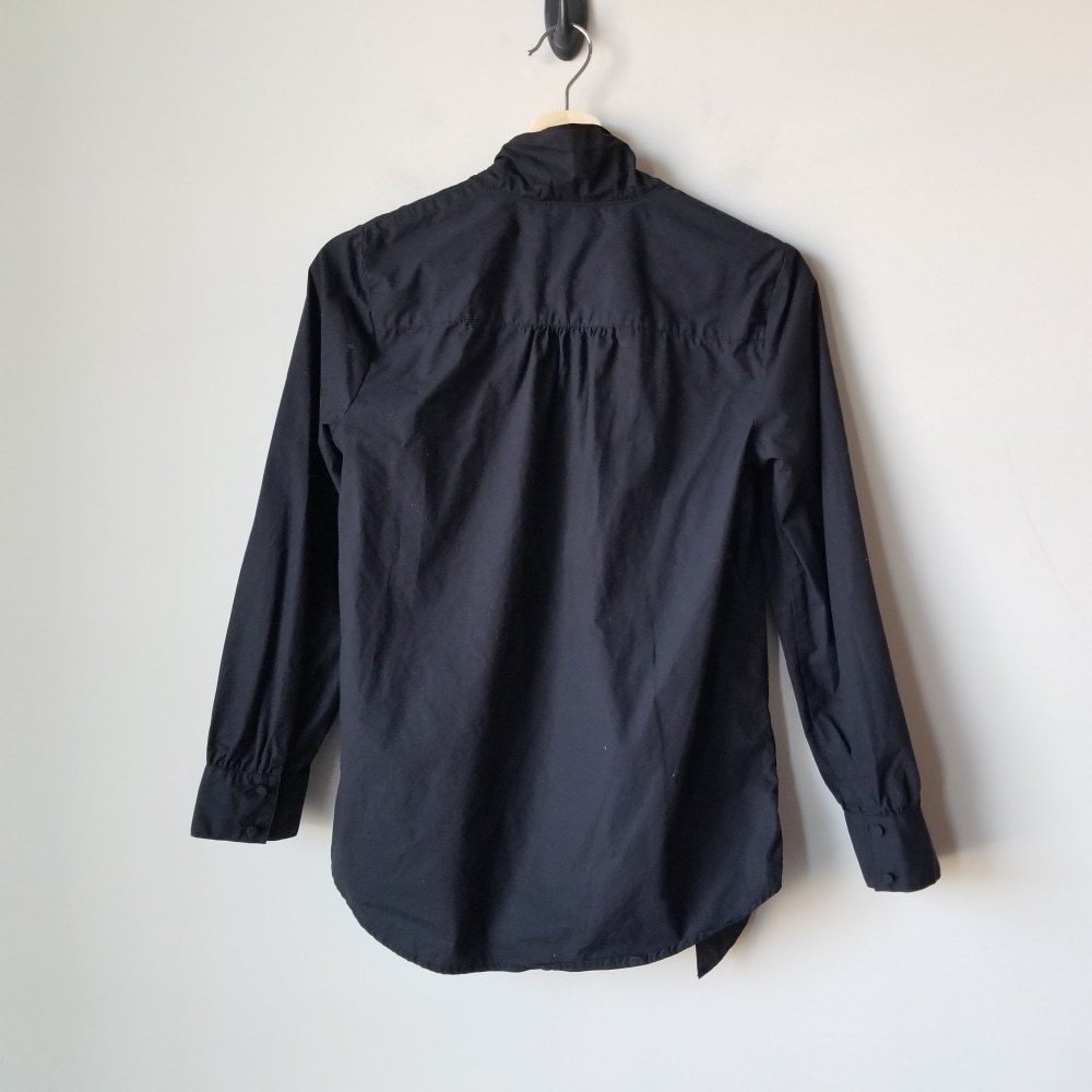 J Crew Cotton Tie Neck Top Long Sleeve Blouse XS - Picture 4 of 8